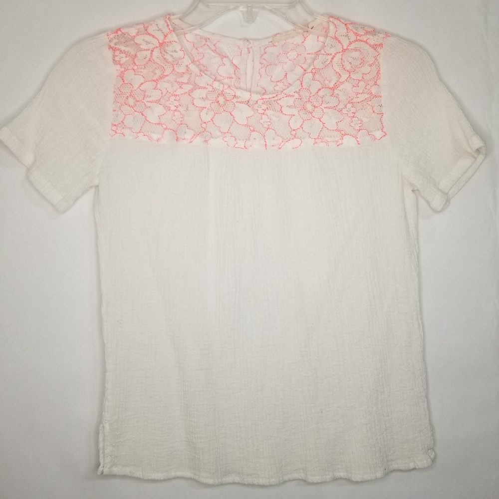 inTU Girls Blouse White and Neon